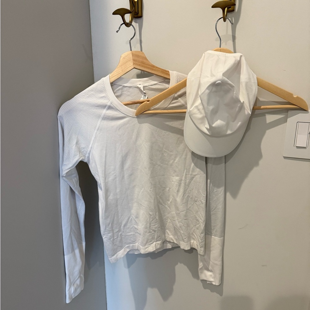 Lululemon - swiftly long sleeve top and hat set